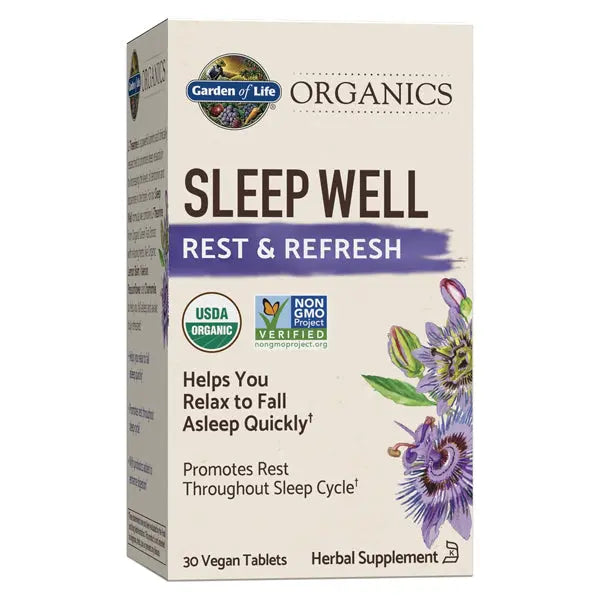 Garden of Life Organics Sleep Well Rest & Refresh Tablets 30 Count Garden of Life